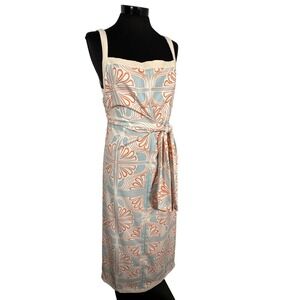 Boho Chic Lost in Lunar Maxi Dress Sahara Print Retro Blue Orange Small